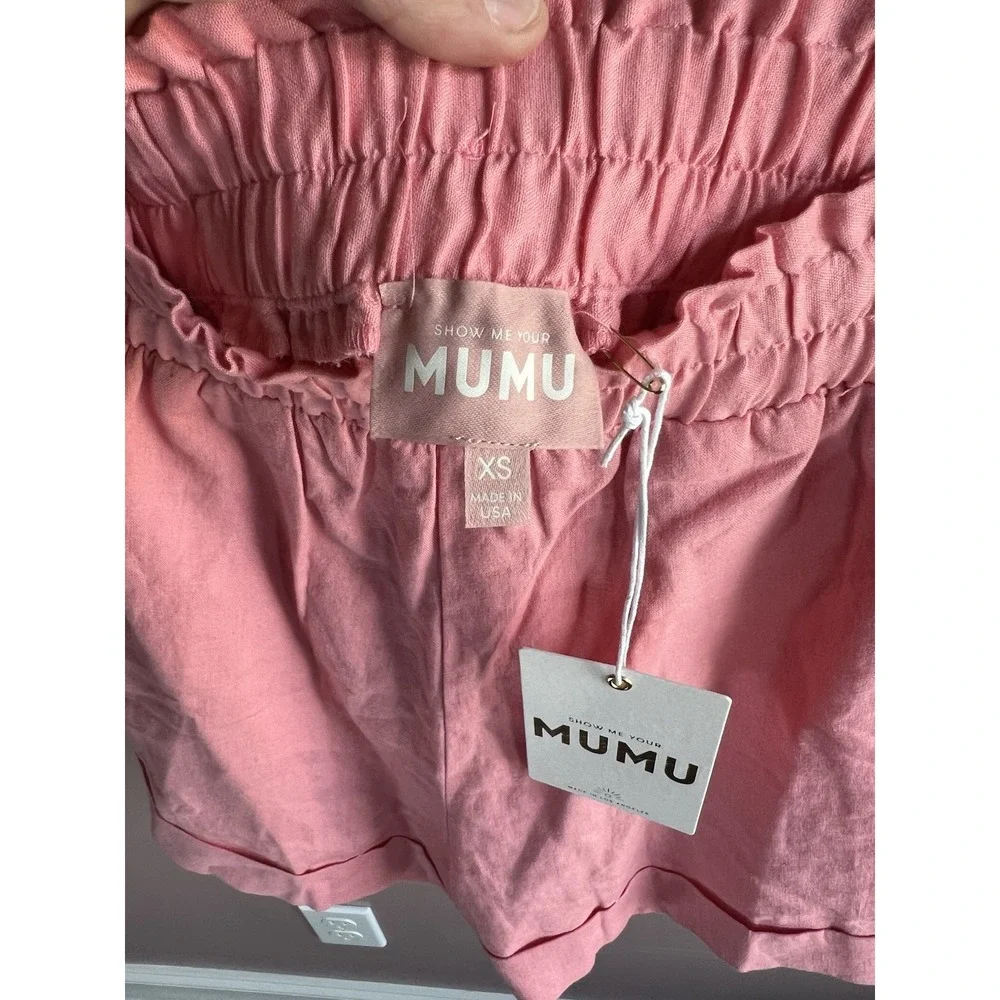 NWT Show Me‎ Your Mumu Women's Han's Linen Pink Size XS